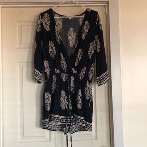 Blue 3/4 sleeve romper